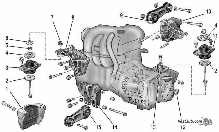 Замена кронштейна опоры двигателя приора