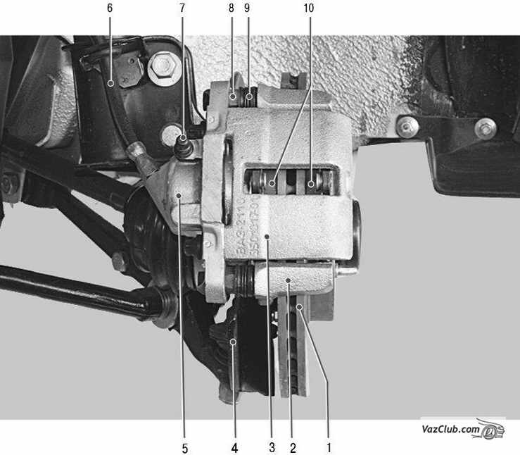 тормозной механизм переднего колеса лада приора, лада приора, лада приора
