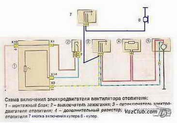 схема вентилятора отопителя