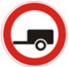 запрещающий знак движения грузовых автомобилей с прицепом